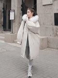 2022 Winter Big Fur Collar Parka Women Warm Long Jacket New Winter Snow Coat Women Loose Cotton Padded Parkas