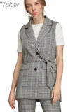 Philosophy women vest autumn jacket brand WaistCoat pockets open stitch sleeveless blue pink beige blazer colete
