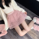 Skirts for Women High Waist Slim Fit A-line Gauze Jupe 2023 Faldas Mujer De Moda Fashion Korean Mini Skirt Y2k