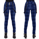 Women Plaid Pants High Waist Gothic Punk Pant Spring Summer Streetwear Woman Fashion Zipper Y2k Long Bottoms Pants