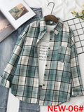 Women's Plaid Woolen Shirt Oversize Autumn 2022 Thick Warm Plaid Blouses And Shirts Winter Oversized Women Woolen Shirt