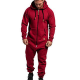 Jumpsuit One Piece Men's Sets 2020 New Men's Hooded Fleece Jumpsuit Men Camouflage Print Personality Casual Suits
