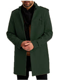 Version Of 24 New Large-Size Hairy Coat Men's Single Buckle Long Coat