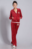 / Fall 2021 Women'S Brand Velvet Fabric Tracksuits Velour Suit Women Track Suit Hoodies And Pants Size S -