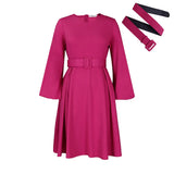 With Belt African Women's Clothing 2025 Autumn And Winter 2025 New Long-Sleeved Elegant Collar