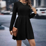 Autumn And Winter Explosion Of Women's Pure Color Doll Sweater Dress