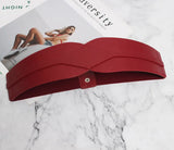 Pu Leather Multicolor Asymmetrical Black Wide Long Belt Personality Women New Fashion Tide All-match Spring 2022