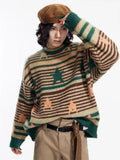 Vintage Stars Striped Knitted