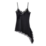 Women's ZA Irregular Lace Side Pure Lusty