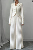Women's New Suit Fashion 100-Folded Skirts Two Sets Of Trousers Suit
