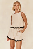 Toloer Spring And Summer 2024 Comfortable Casual Solid Color Sleeveless Shorts Set