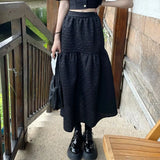 Party Summer Two Piece Set Women Korean Short Backless Puff Sleeve Blouses+High Street Bandage Long Skirts Elegant Chic Set Women