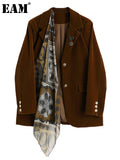 Women Pattern Printed Velvet Blazer New Lapel Long Sleeve Loose Fit Jacket Fashion Tide Spring Autumn 2023