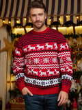 New Year's Clothes Women Men Matching Sweaters Christmas Family Couples Jumpers Casual O Neck Knitwear Warm Thick
