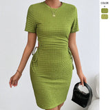 2025 Shoulder-To-Shoulder Collar Temperament Strap Elegant Sexy Dress Elastic Tight Ass Long
