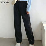 Casual Wide Leg Pants Women Straight High Waist Pants Female Loose Trousers Office Lady Suit Pants Pantalon Femme