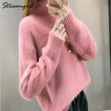 Winter Sweater Women Warm White Turtleneck Fluffy Women's Jumper Winter Pull Sweaters For Women Knitted Sweater Woman
