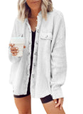 2025 New Coat Fashion Casual Collar Pocket Splicing Irregular Shirt Jacket