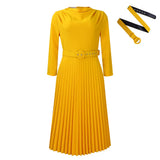 New Women's Fashion Elegant Pressure Skirt Elegant Solid Color Large