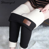8%Spandex Winter High Waist Leggings Velvet Women Fleece Pants 6XL Warm Winter Leggings For Women Velvet