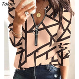 Sequin Leopard Patch Zip Front Long Sleeve Top 2023 Autumn And Winter Europe and America Fashion Women's
