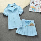 Hooded Cotton Tops and Mini Skirt Set Letter Patterned Tracksuit 2 piece set women Casual Sweat Suits for Girls