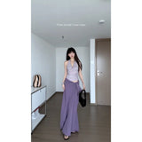 Suit Purple Hanging Neck-Loand Sling Female Summer New Hottie Strap Half Skirt Two