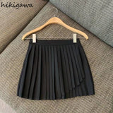 Korean Skirt Women 2023 Faldas Mujer De Moda High Waist Slim Irregular Pleated Mini Skirts Temperament Jupe Y2k
