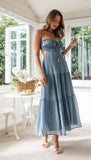 Women's Clothing 2025 New V-Neck Sleeveless Solid Color Splicing Large Swing Long