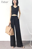 Philosophy Spring Wide Leg Khaki Pants Women elastic High Waist Palazzo Pants streetwear Elegant Office Ladies