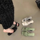 Women 2025 New Wearing Fashion High-End Silver Heels High Heels Summer With Skirt Cool Drag