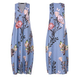 Printed Maxi Dress ZANZEA 2022 Women's Sundress Casual Summer Long Vestido Female V Neck Party Robe Femme Linen Dress