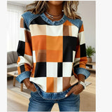 New Printing Leisure Long Sleeve Lattice