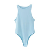 summer solid sexy bodycon women bodysuits female 4 color green slim casual za bodysuit chic lady club short playsuits