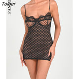 Sexy See Through Lace Women Dress Black Spaghetti Strap High Slit Evening Dress Female Spring Skinny Elegant