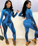 Contrast Fitting Long Sleeve Zipper