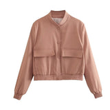 Women's New Large Pocket Bomber Jacket In