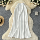 Sensed With The Frontal Half-Dress Woman 2025 New Light Luxury High-Rise Thin A-Word Bag With A Long Skirt With A Long