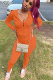 Two Piece Set Women Long Sleeve Hooded Zipper Pockets Workout Jacket and Fitness Legging Active Wear Stretchy Slim