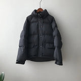 winter ladies fashion oversize stand collar jacket 2021 new style women zipper thicken warm bread down parka chic coat