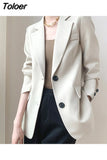 Lady Loose Blazer Jacket Women 2023 Spring Autumn Solid Casual Blazers Design Style Chic Temperament Clothings