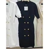 New Women's Bandage Dress V-neck Short Sleeve Skinny Mini Dress Summer Chic Button Sexy Celebrity Party