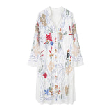 Women's Long Embroidery Loose Shirt