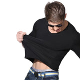 2020 Lycra Slim Fit Men'S T-Shirt 4XL Long Sleeved T Shirt Men Pure Color Casual Muscle Mens Long Sleeve Tees For