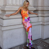 Toloer Women's Wear Summer 2024 New Fashion Sexy Socialite Back Open Slit Halter Dress Woman-Outfit