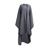 TWOTWINSTYLE Loose Patchwork Wool Jacket For Women O Neck Batwing Sleeve Casual Solid Cloak Coat Female 2022 Fashion