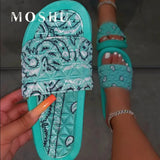 Sandals Women 2020 Bandana Shoes Woman Cork Sandals Flat Shoes Ladies Fashion Beach Sandles Shoes Women Sandalias