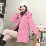 High-End Temperament Hooded Long Down Cotton-Padded Jacket Female 2024 Winter New Slim Show Cotton-Padded Jacket Versatile Coat-Outfit