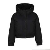 South Korean Small Tall Waist Short Down Cotton Jacket Female 2024 Winter New Versatile With Thick Bread Jacket-Outfit