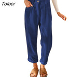 High Waist Corduroy Pants Woman Casual Loose Wide Leg Pants Women Fashion Streetwear Solid Ladies Trousers Joggers